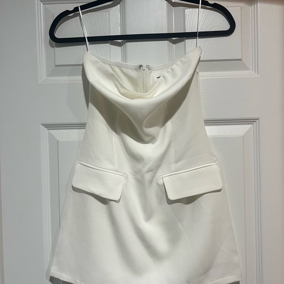 NWOT Revolve Superdown Strapless White Mini Dress - Picture 2 of 2